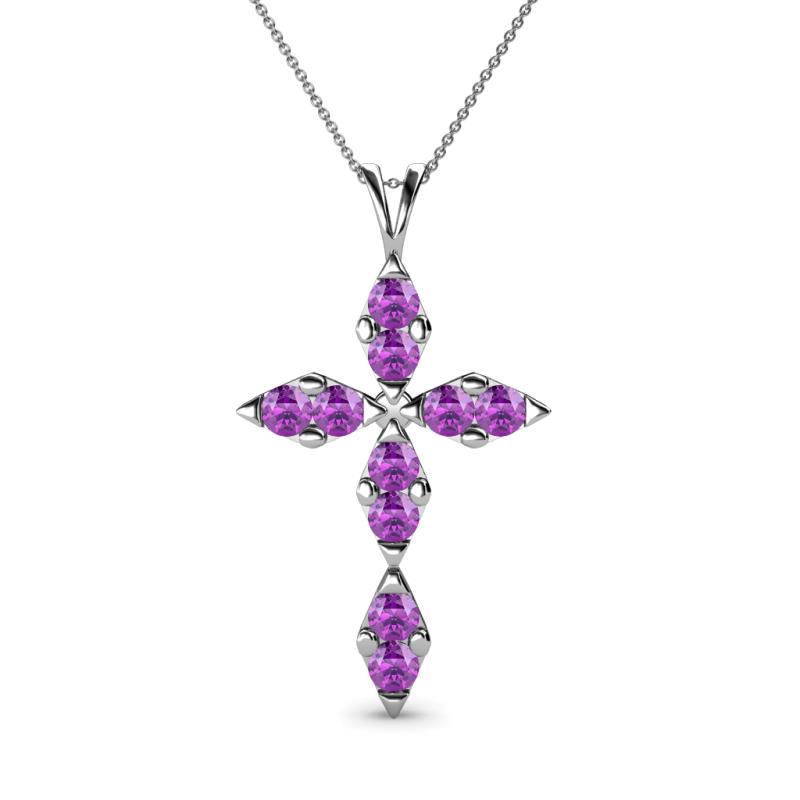Ife Petite Amethyst Cross Pendant 
