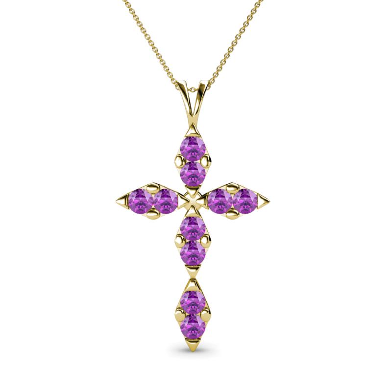 Ife Petite Amethyst Cross Pendant 
