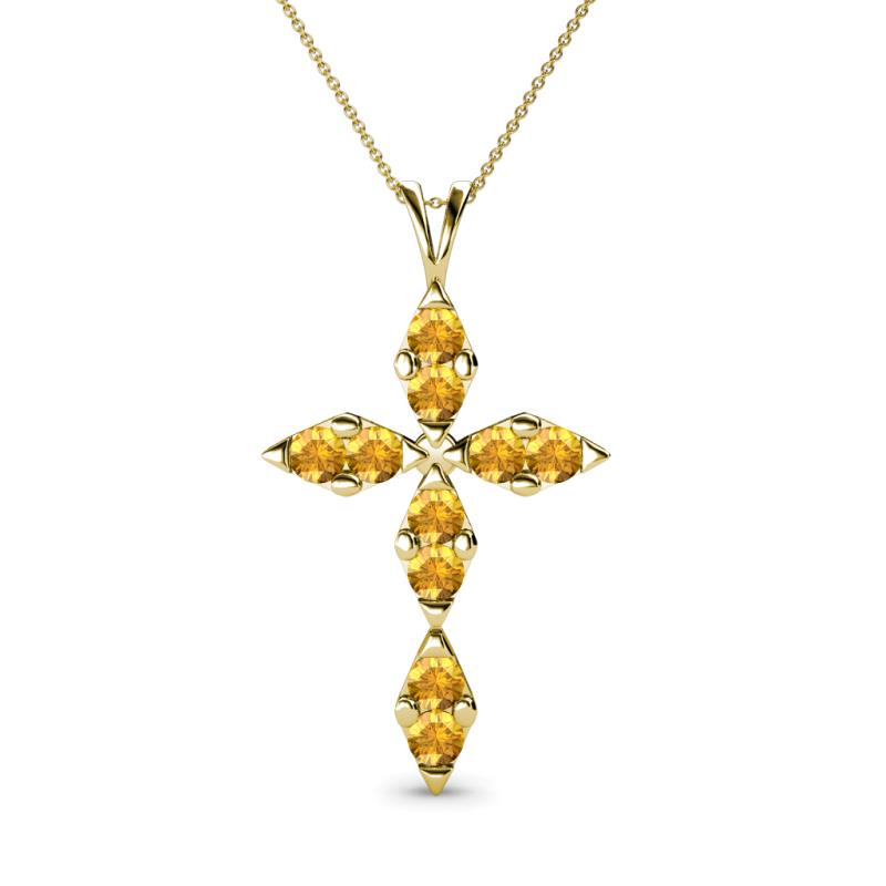 Ife Petite Citrine Cross Pendant 