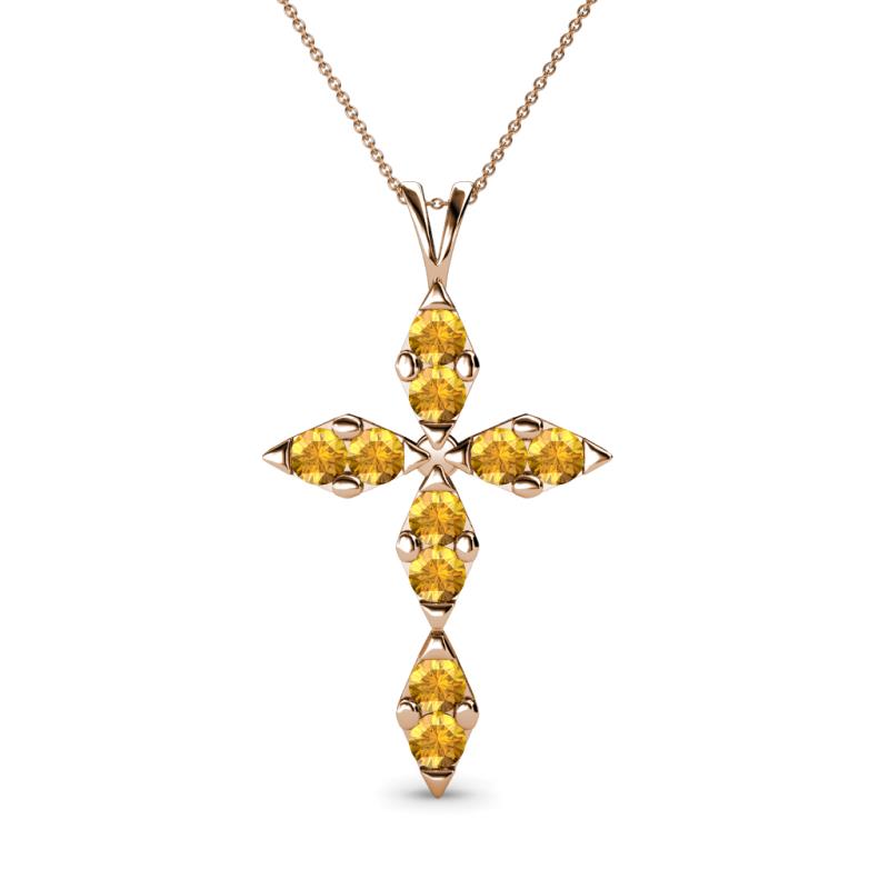 Ife Petite Citrine Cross Pendant 