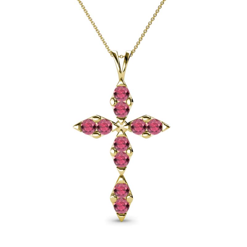 Ife Petite Rhodolite Garnet Cross Pendant 