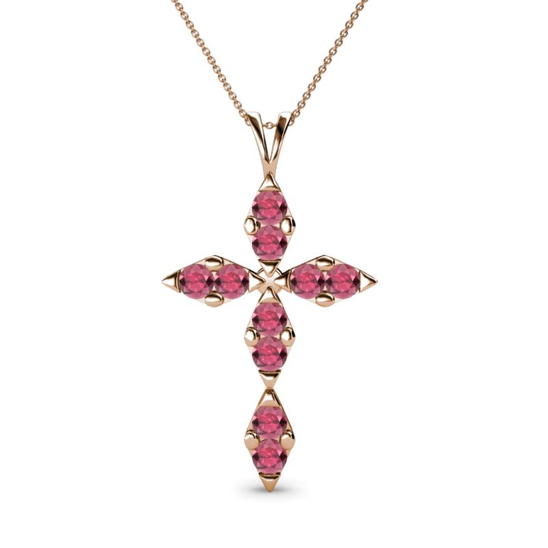 Ife Petite Rhodolite Garnet Cross Pendant 