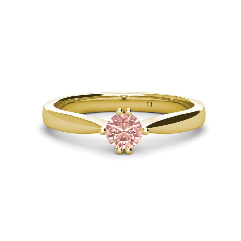 Isla 5.00 mm Round  Morganite Solitaire Engagement Ring  