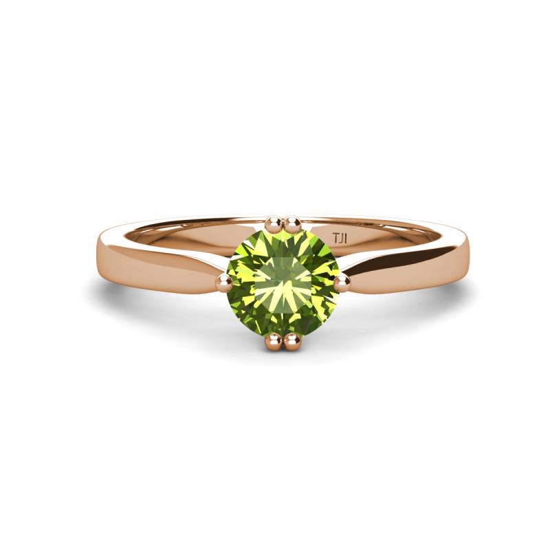 Isla 6.50 mm Round Peridot Solitaire Engagement Ring  
