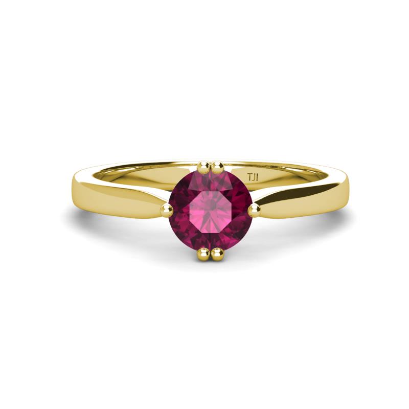 Isla 6.50 mm Round Rhodolite Garnet Solitaire Engagement Ring  