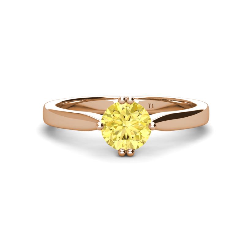 Isla 6.00 mm Round Yellow Sapphire Solitaire Engagement Ring  