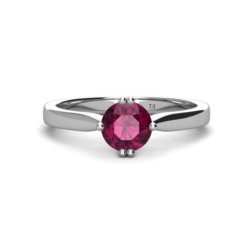Isla 6.50 mm Round Rhodolite Garnet Solitaire Engagement Ring  