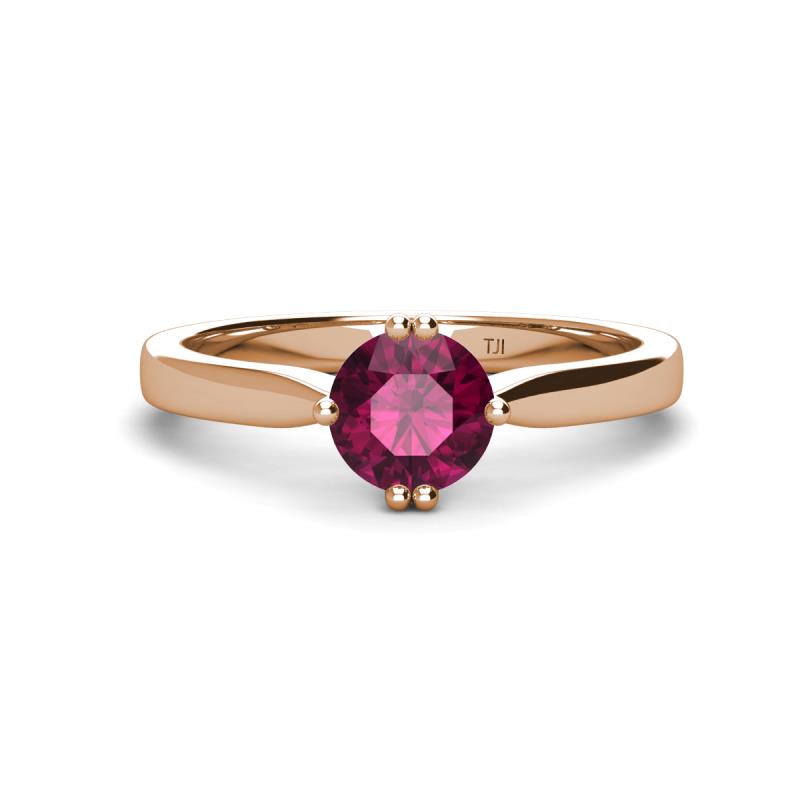 Isla 6.50 mm Round Rhodolite Garnet Solitaire Engagement Ring  