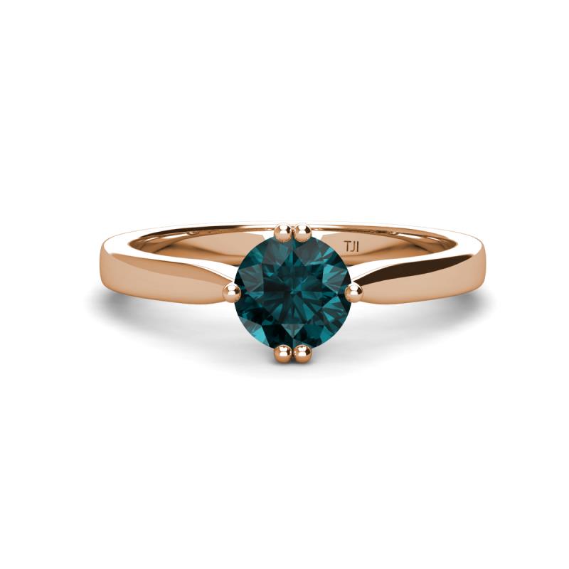 Isla 6.50 mm Round London Blue Topaz Solitaire Engagement Ring  