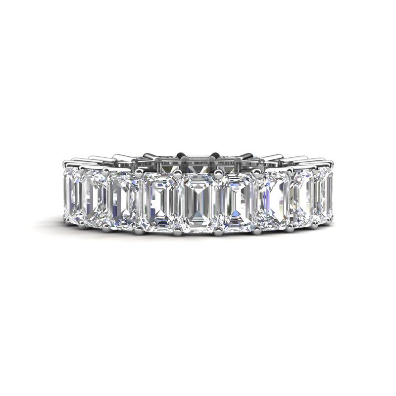 Kerry 6x4 mm Emerald Cut Diamond Side Gallery Work Eternity Band 