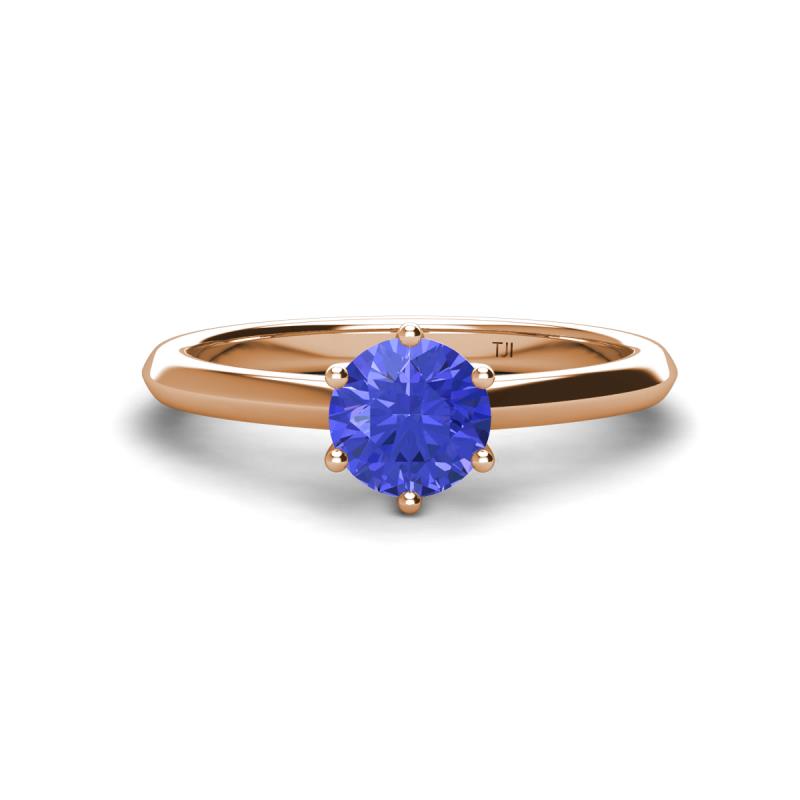 Maxine 6.50 mm Round Tanzanite Solitaire Engagement Ring 