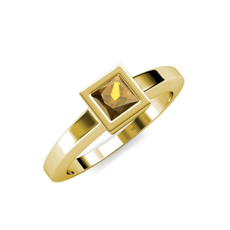 Ian 1.00 ct Princess Cut Citrine Solitaire Ring 