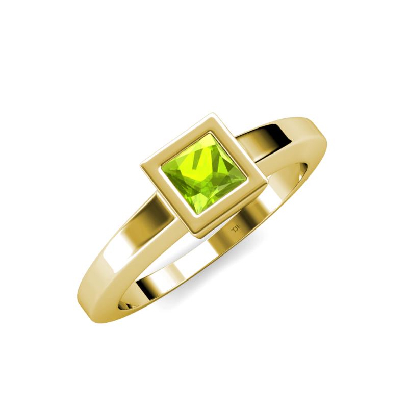 Ian 1.25 ct Princess Cut Peridot Solitaire Ring 