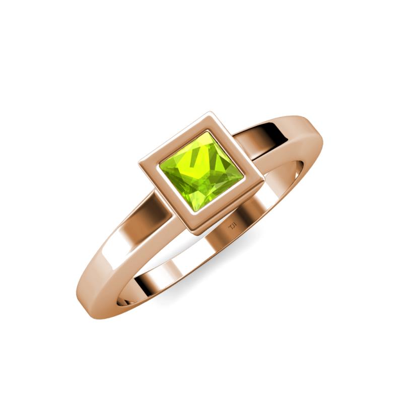 Ian 1.25 ct Princess Cut Peridot Solitaire Ring 