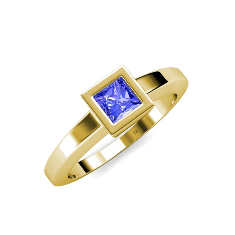 Ian 1.10 ct Princess Cut Tanzanite Solitaire Ring 