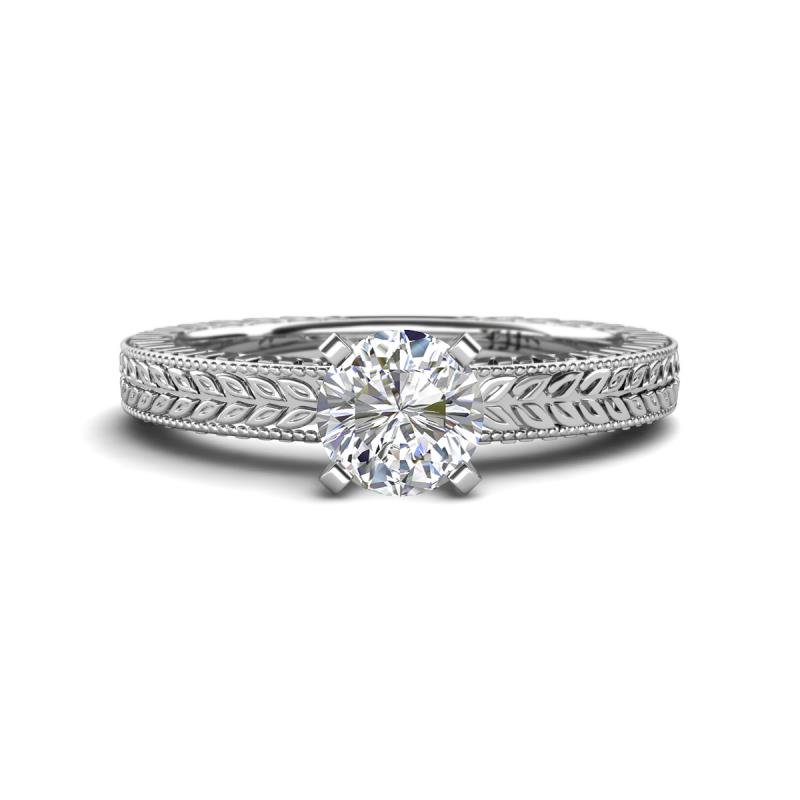 Kaelan 1.00 ct IGI Certified Lab Grown Diamond Round (6.50 mm) Solitaire Engagement Ring 