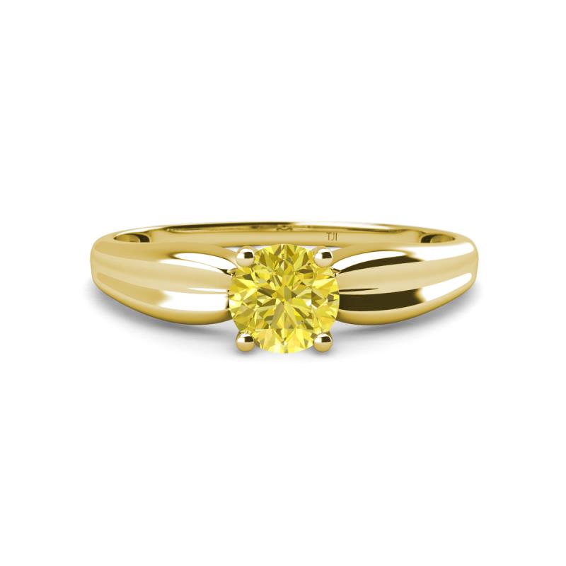 Kelila 6.00 mm Round Yellow Diamond Solitaire Engagement Ring 