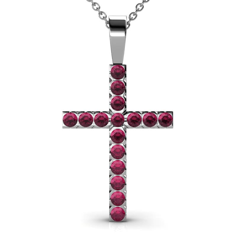 Aja Ruby Cross Pendant 
