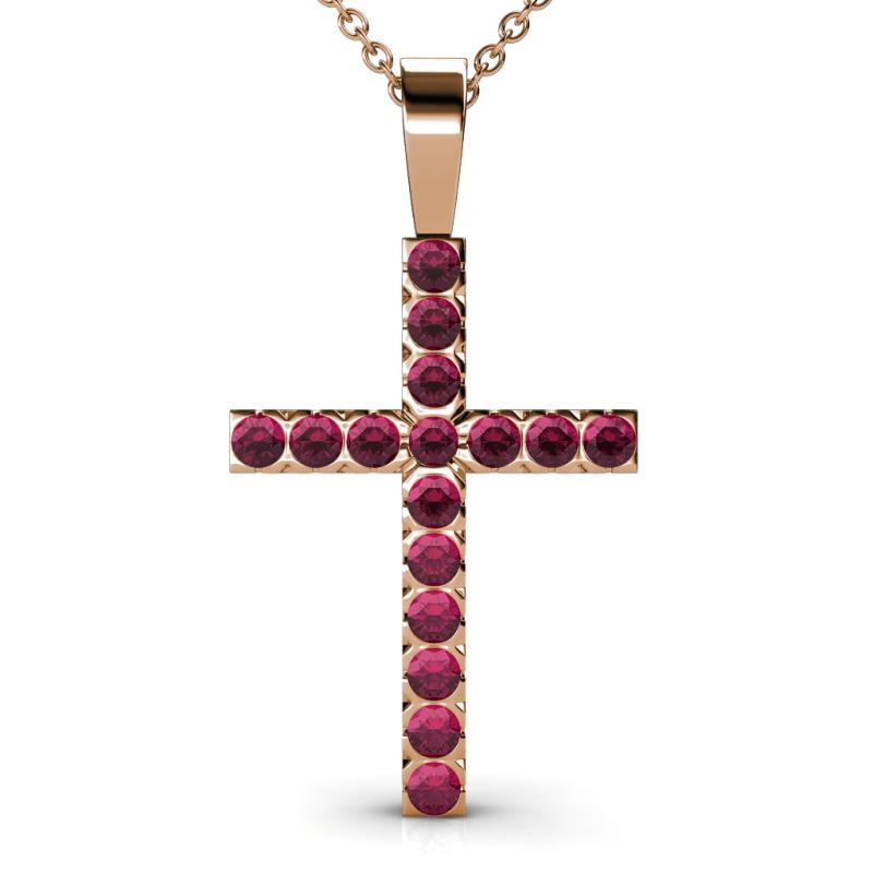 Aja Ruby Cross Pendant 