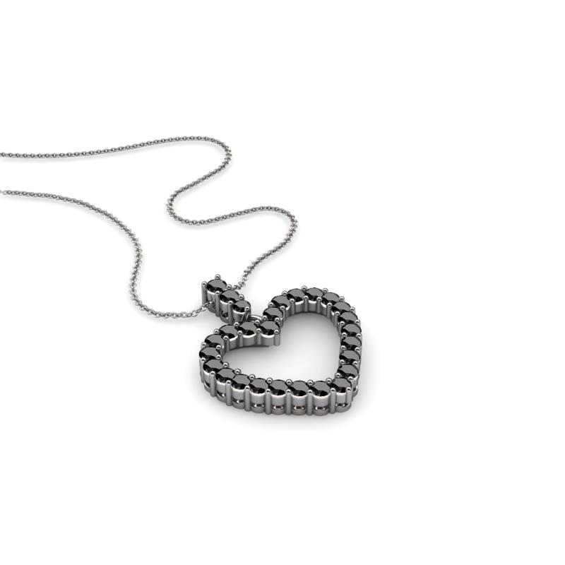 Zylah Black Diamond Heart Pendant 