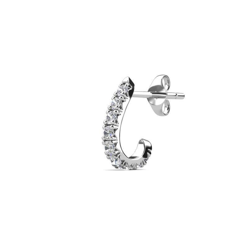 Zena 0.23 ctw Lab Grown Diamond (1.80 mm) Single Half Hoop Huggie Earring 