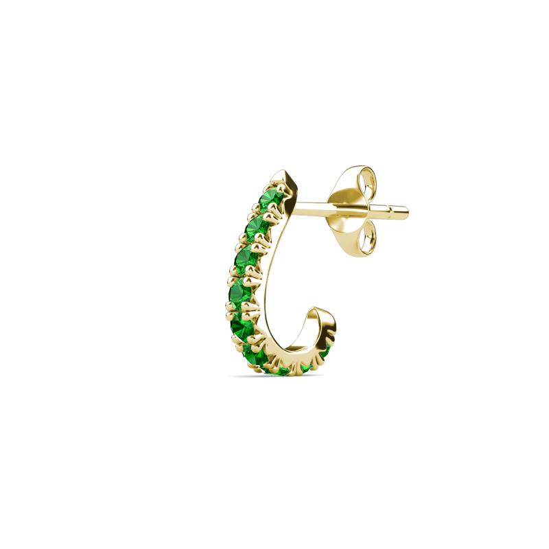 Zena 0.24 ctw Green Garnet (1.80 mm) Single Half Hoop Huggie Earring 