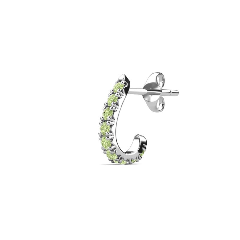 Zena 0.24 ctw Peridot (1.80 mm) Single Half Hoop Huggie Earring 