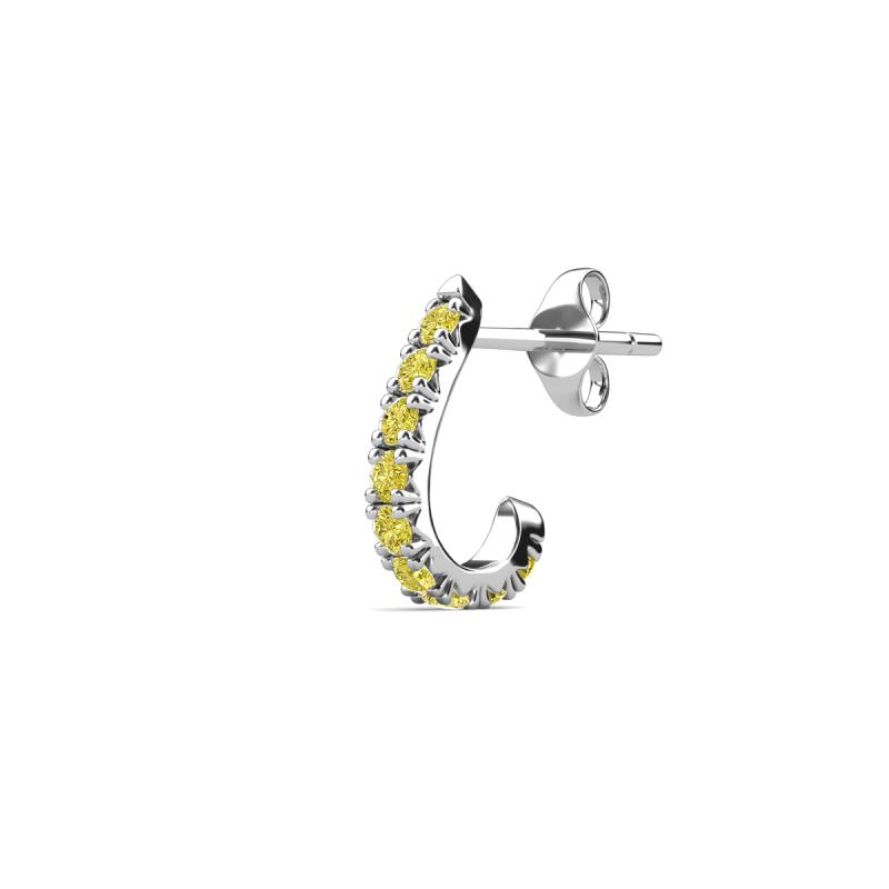 Zena 0.27 ctw Yellow Diamond (1.80 mm) Single Half Hoop Huggie Earring 