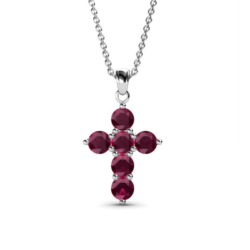 Isabella Ruby Cross Pendant 