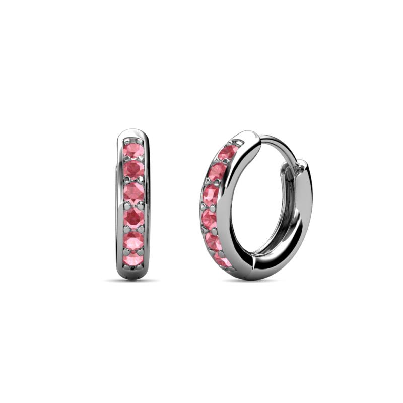 Cianna Petite Pink Tourmaline Hoop Earrings 