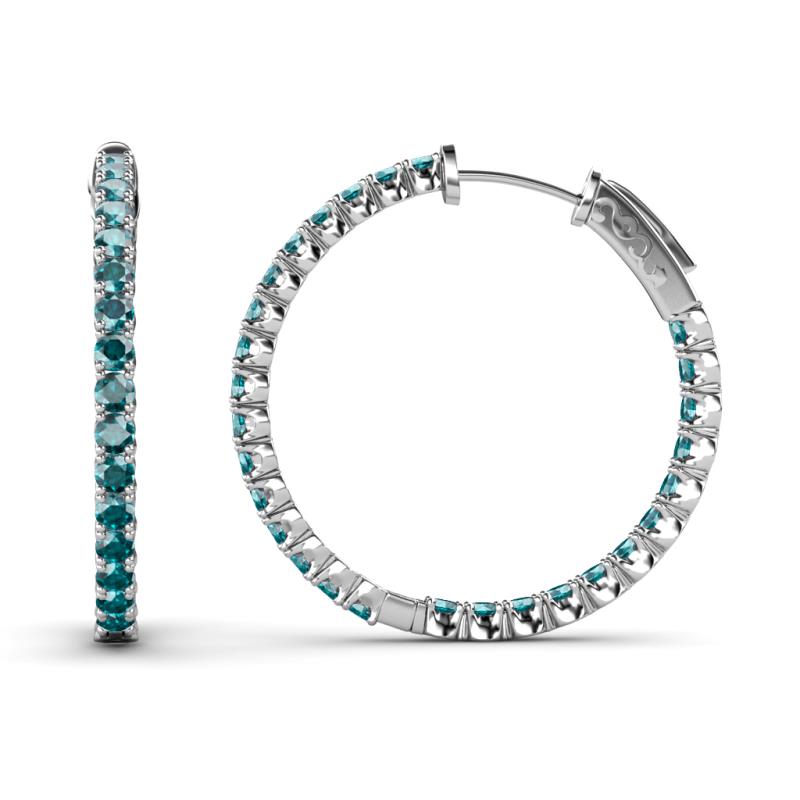 Melissa 2.00 mm London Blue Topaz Hoop Earrings 