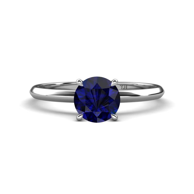 Elodie 6.00 mm Round Blue Sapphire Solitaire Engagement Ring 