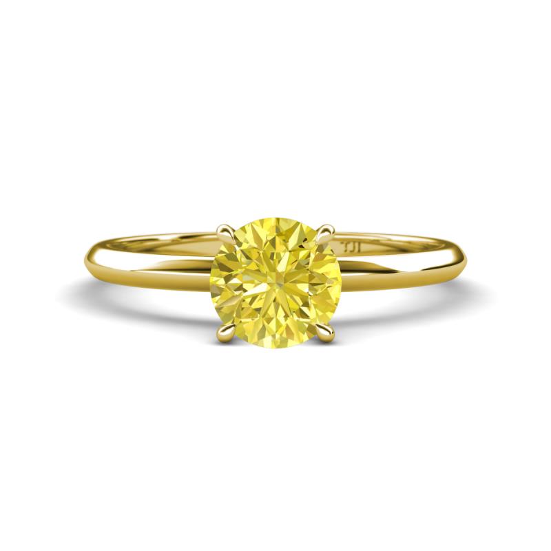 Elodie 6.00 mm Round Yellow Diamond Solitaire Engagement Ring 