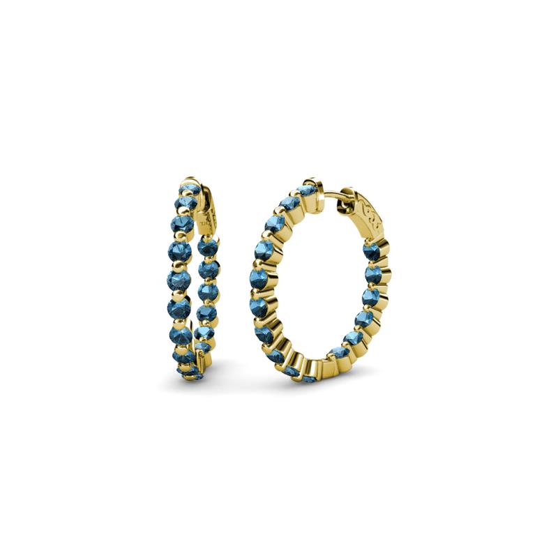 Estella Blue Topaz Hoop Earrings 