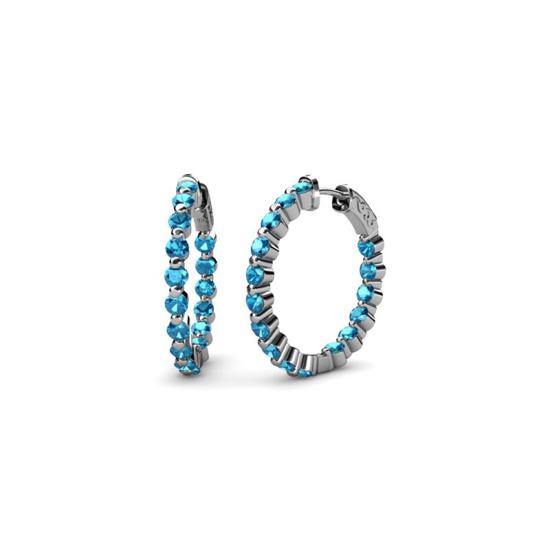 Estella London Blue Topaz Hoop Earrings 