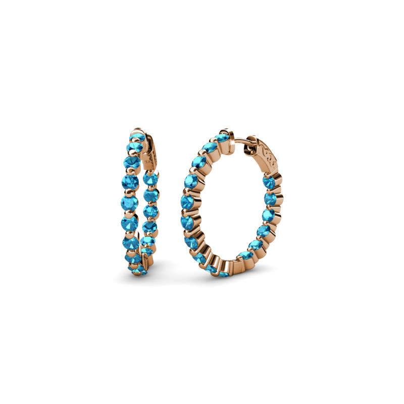 Estella London Blue Topaz Hoop Earrings 