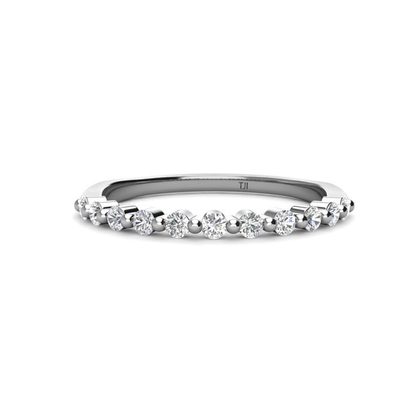 Venice 2.00 mm Round Forever One Moissanite 11 Stone Wedding Band 