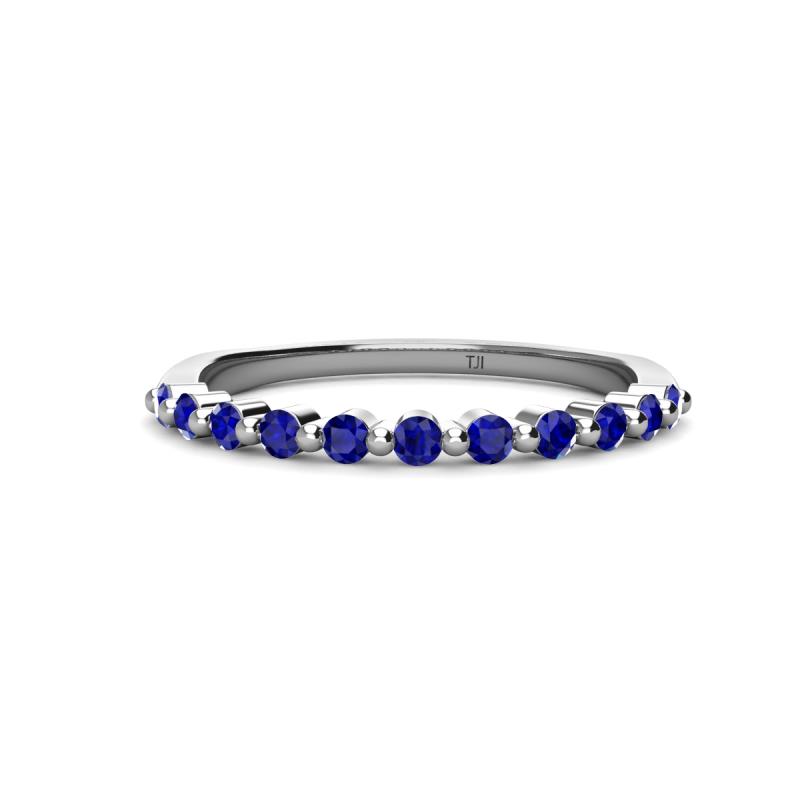 Venice 2.00 mm Round Blue Sapphire 11 Stone Wedding Band 