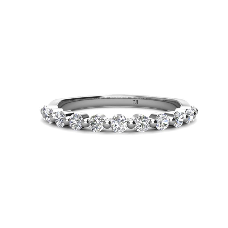 Venice 2.50 mm Round Diamond 11 Stone Wedding Band 