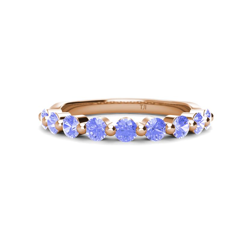 Venice 3.00 mm Round Tanzanite 9 Stone Wedding Band 