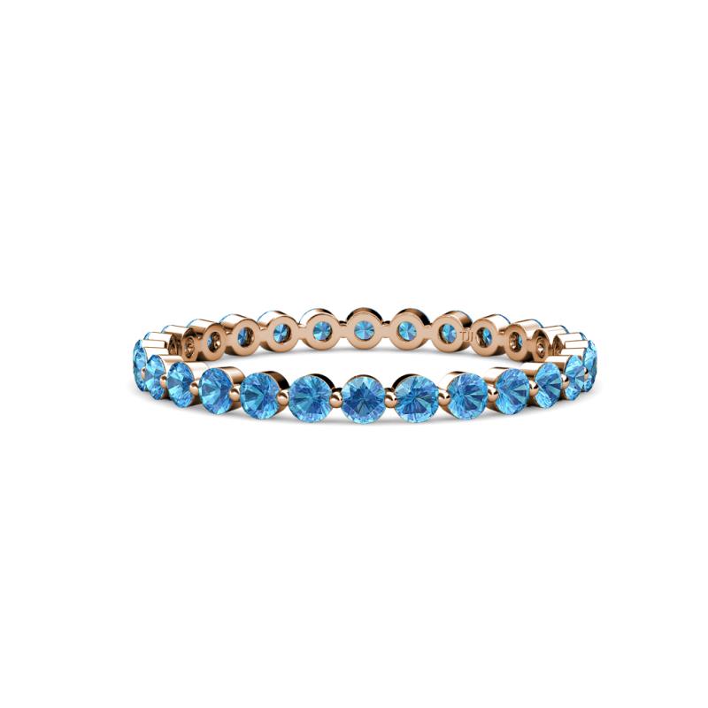 Valerie 2.40 mm Blue Topaz Eternity Band 