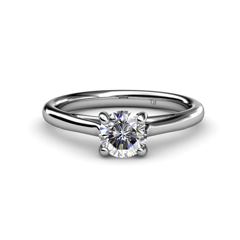 Nitsa 1.00 ct IGI Certified Lab Grown Diamond Round (6.50 mm) Solitaire Engagement Ring 