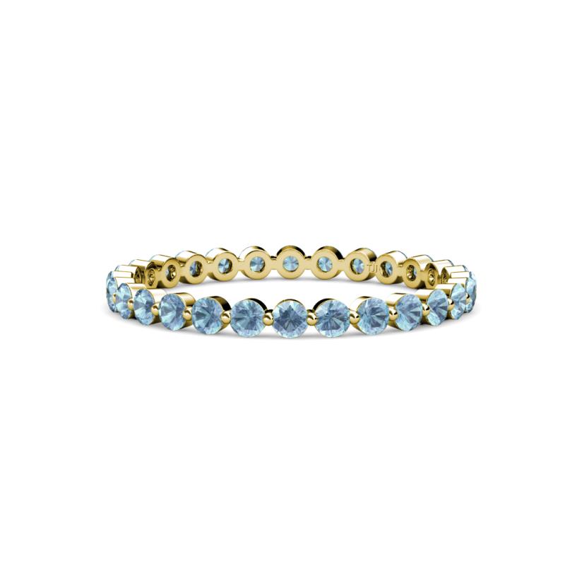 Valerie 2.40 mm Aquamarine Eternity Band 