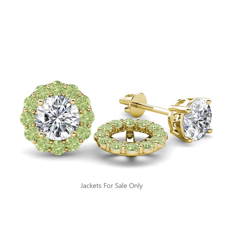 Serena 0.81 ctw (2.00 mm) Round Peridot Jackets Earrings 