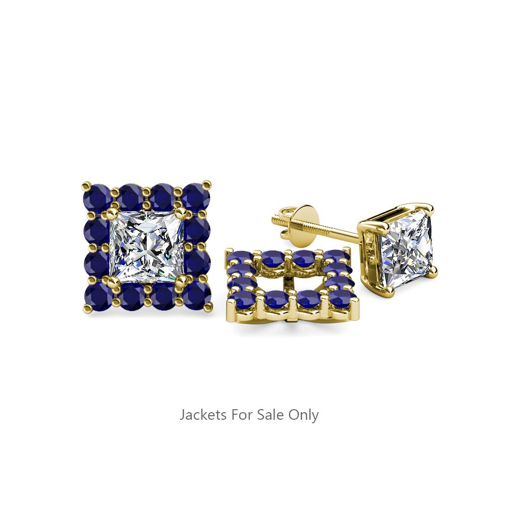 Serena Blue Sapphire Jacket Earrings 