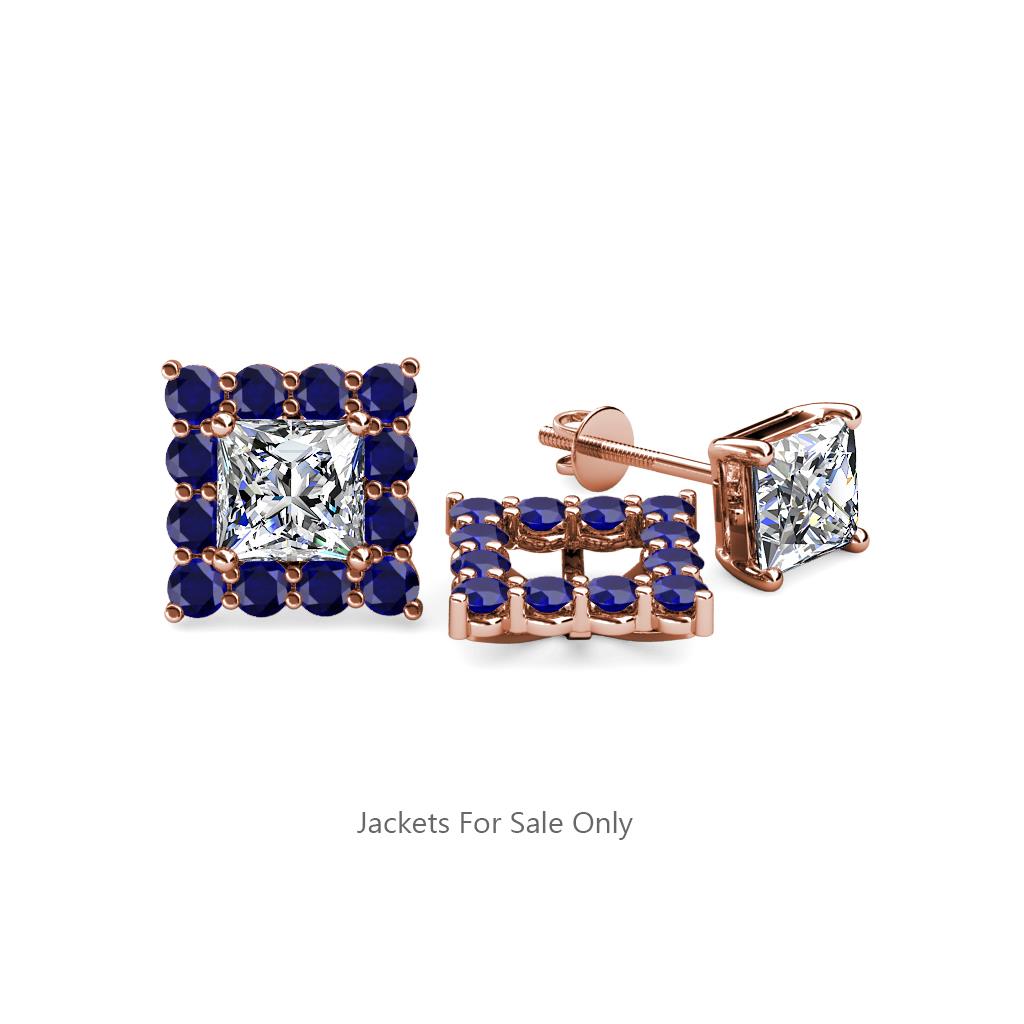 Serena Blue Sapphire Jacket Earrings 