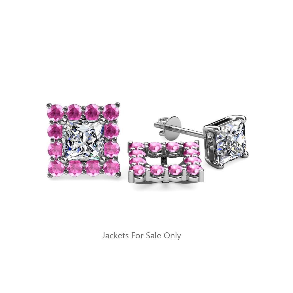Serena Pink Sapphire Jacket Earrings 