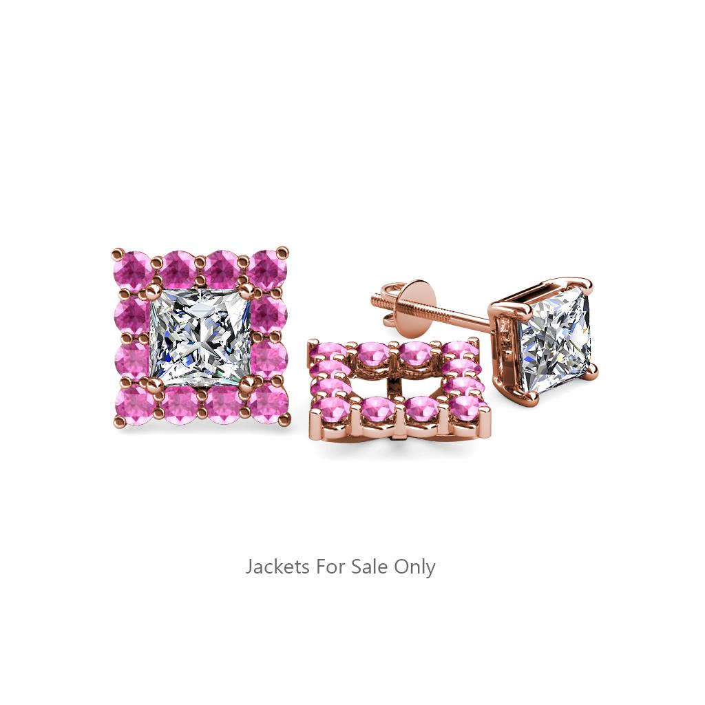 Serena Pink Sapphire Jacket Earrings 