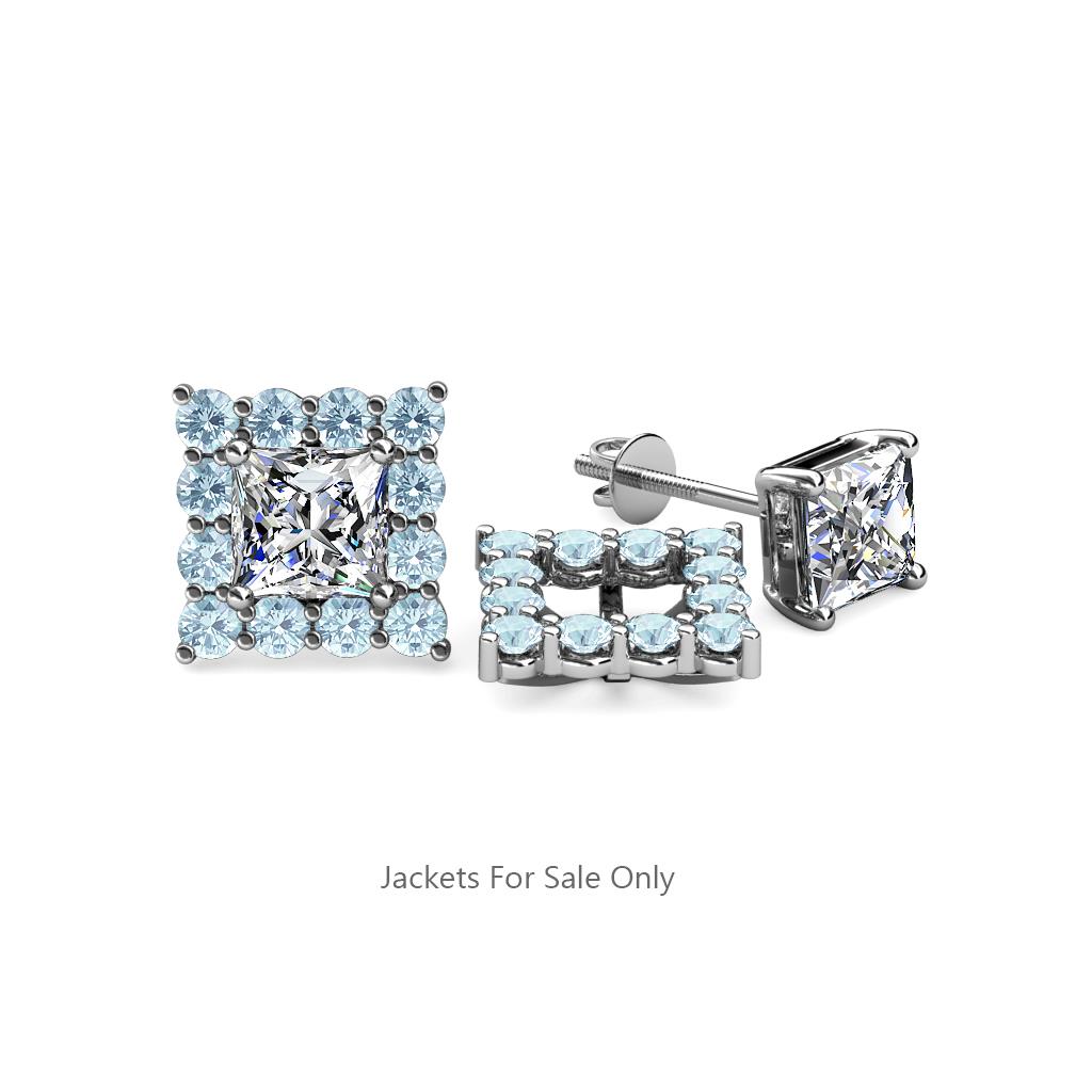 Serena Aquamarine Jacket Earrings 