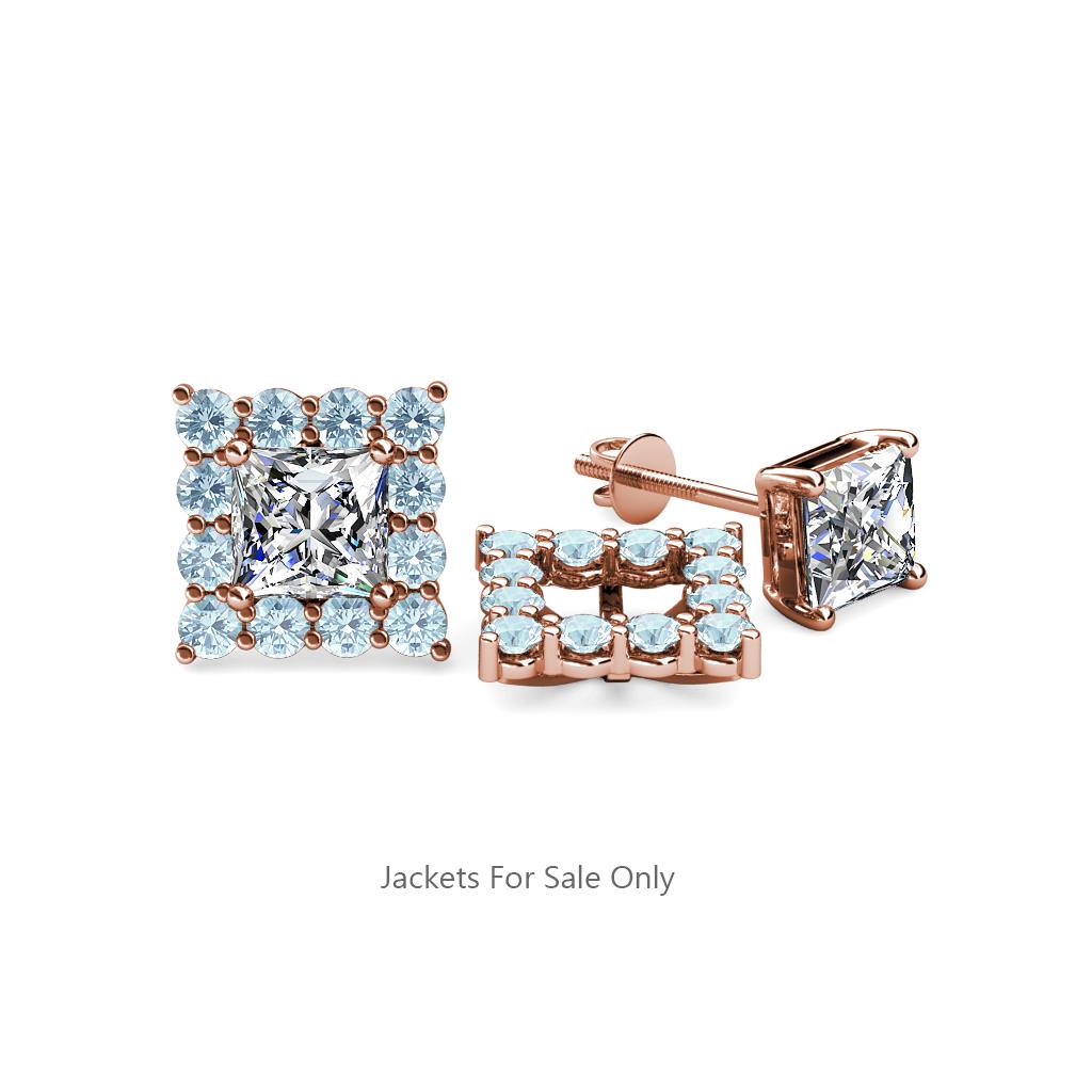 Serena Aquamarine Jacket Earrings 